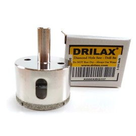 Drilax 1 3/4 Inch Diamond Hole Saw Drill Bit Ceramic, Porcelain Tiles, Glass, Granite Counter top Shower, Faucet Size 1-3/4