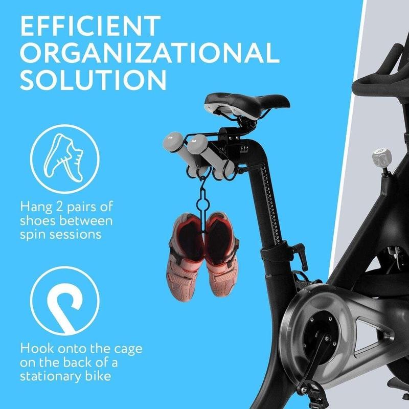 Bike Shoe Holder Compatible with Peloton Pack of Two Hooks,