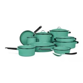Cinsa Batería De Cocina De Peltre Cinsa Yaqui Plus Jade 14piz Color Verde