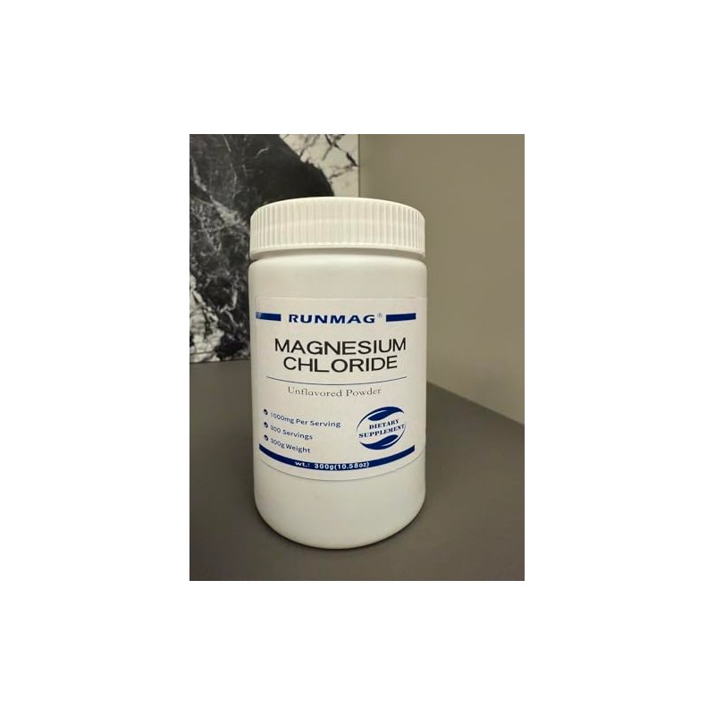 Cloruro de magnesio natural en polvo, grado alimenticio, 300 g
