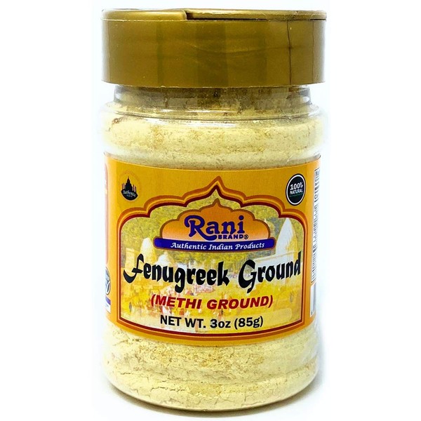 Rani Fenugreek (Methi) Seeds Ground Powder 3oz (85g) Trigonella foenum graecum | Gluten Free | Non-GMO (used in cooking & Ayurvedic spice)