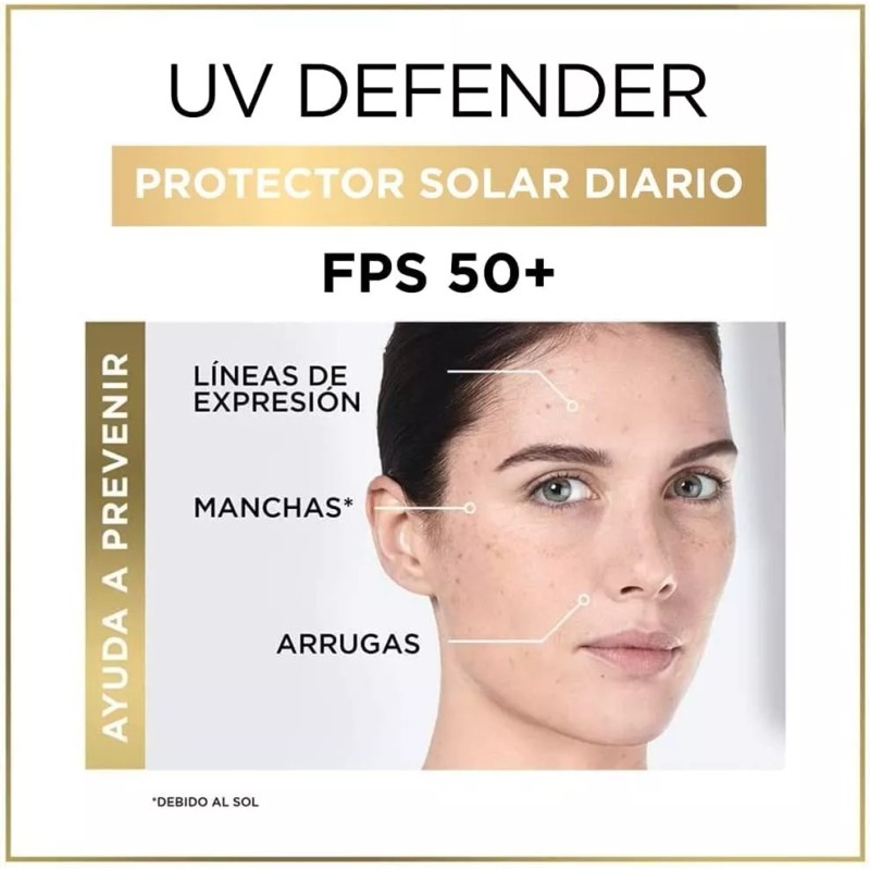 L'Oréal Paris Crema Loreal Paris Uv Defender Fps50 Hidratación Intensa