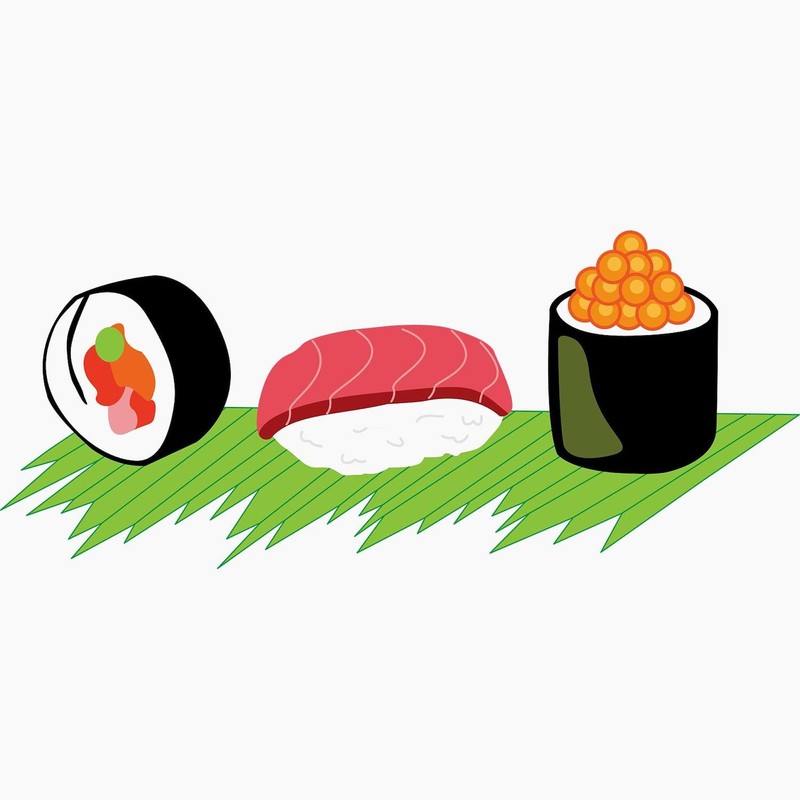 CafePress Maki Nigiri Ikura Sushi Magnets 2.25" Round Magnet, Refrigerator