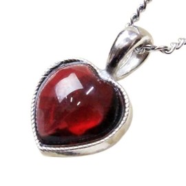 LuLu House a27783 Garnet Pendant Necklace, Pendant, Pendant, Pomegranate Stone, Men's, Women's, Natural Stone, Power Stone