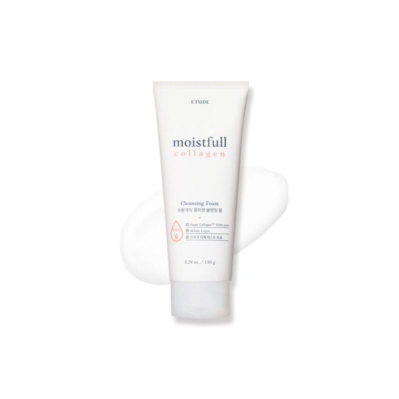 Etude Moisture-filled Collagen Cleansing Foam / 에뛰드 수분가득 콜라겐 클렌징