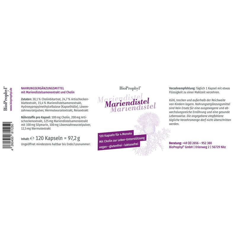 BioProphyl Milk Thistle | 100 mg Silymarin with Artichoke, Dandelion