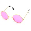Skeleteen Pink Round Hippie Glasses - Pink 60's Style Hipster