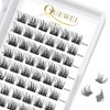 QUEWEL Individual Eyelashes, Individual Eyelash Clusters, Lashes, Natural, D Curl,