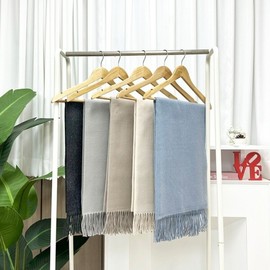 Soprano 대구백화점 소브라노네추럴 울혼방 솔리드 무지선물 머플러(DH-018-K) Daegu Department Store Soprano Natural Wool Blend Solid Plain Gift Muffler (DH-018-K)