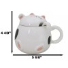 Ebros Gift Whimsical White Chubby Feline Kitty Cat Cup Mug