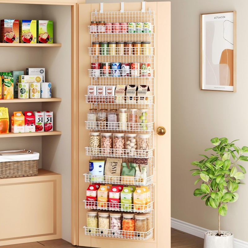 JKsmart 9-Tier Spice Rack Organizer with Door Hook, Wall Mount,