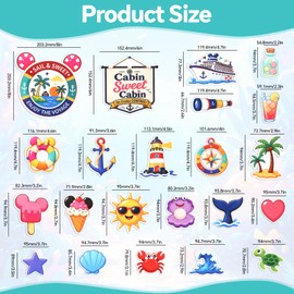 22PCS Cruise Door Magnets Set, Waterproof Magnetic Cruise Door Decorations for Cabin Door, Cute Cruise Ship Door Decor Accessories