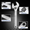 WORKPRO 4-piece Adjustable Wrench Set, Forged, Heat Treated, Chrome-plated (6-inch,
