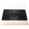 License Plate Frame 1pc 3D Black Pony Horse Emblem Carbon