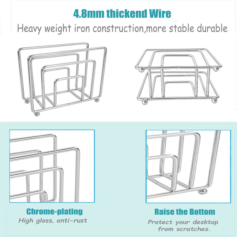 Napkin Holder Freestanding Metal Tabletop Tissue Dispenser for Tables, Dining,