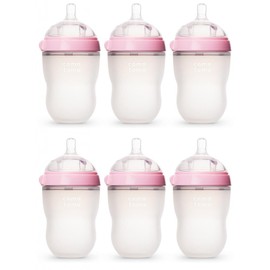 Comotomo Natural Feel 8oz. Bottle 6 Pack - Pink