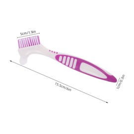 Mikinona 3PCS Dual Head Tooth Cleaning Brush for Seniors Portable Oral Care Tool with Soft Bristles for Tooth and Denture Cleaning for Travel and Mobility Use