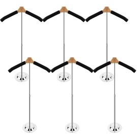 Hlimior 6 Pack Adjustable T Shirt Display Flexible Shoulder Stand，Portable Clothes Hanger Rack for Clothing Garment Coat Retail Vendor，Shirt Rack，Metal Clothing Display Rack,17.3 x 31.3 Inch