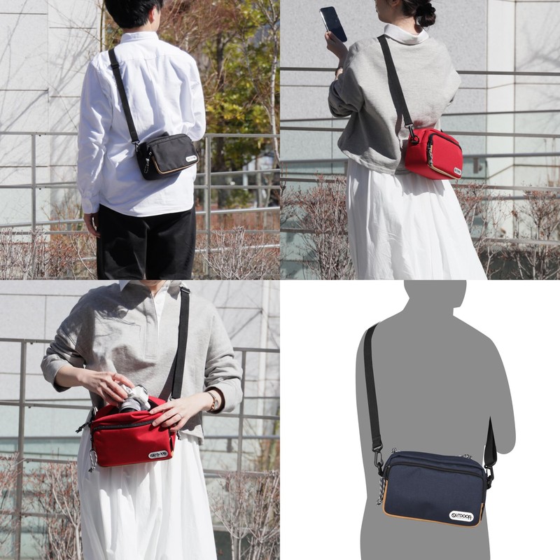 Hakuba ODCSB03RD Camera Bag, Camera Shoulder Bag 03, 0.7 gal