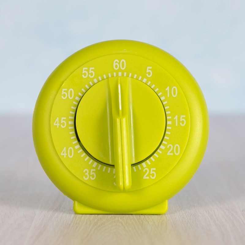 Green Plastic Novelty Mechanical 60 Minute Kitchen Timer Wind Up