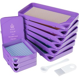 ARTDOT 10-Piece Interlocking Diamond Art Trays Kits for Adults, Stackable Diamond Painting Accessories and Tools
