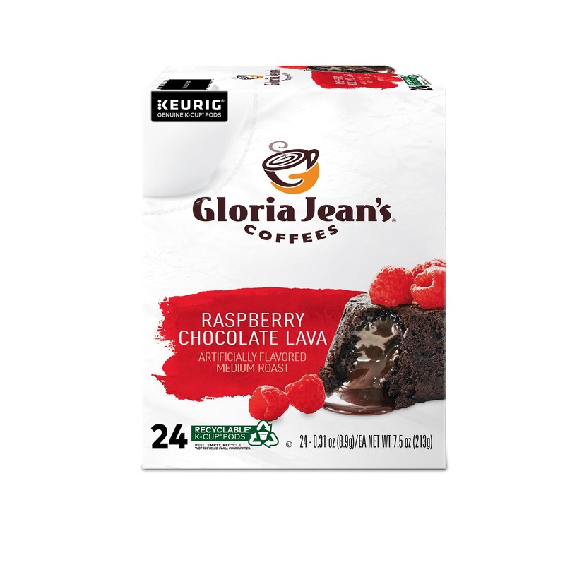 Gloria Jean's Raspberry Chocolate Lava Keurig Single-Serve K-Cup Pods, Medium