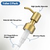2 Pack Brushed Gold 304 Stainless Steel Soap Dispenser Pump