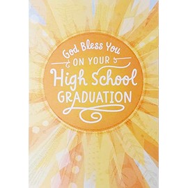 Greeting Card God Bless You On Your High School Graduation - Christian Religious Graduate It's a blessing to see your dreams come true and your plans in life succeed