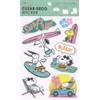 S&C Corporation Snoopy Clear Decal Sticker Surf PWD49
