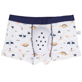 Circumcision Underwear for Kids PTE Protective Cover Anti Extrusion Dinosaur Patterns Circumcision Foreskin Cut Boxer Briefs 150 Sizes (66.1‑88.2lb)