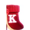 Wondershop Holiday Christmas Knit Mini Stocking Monogram Letter K Red Measures 7"