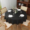 Zdada 72inch Black Round Polyester Tablecloth Wedding Party Restaurant Banquet