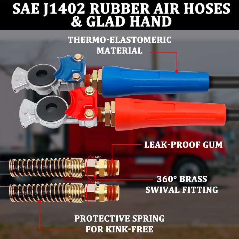YiaChuii 15ft 3 in 1 ABS & Power Air Line