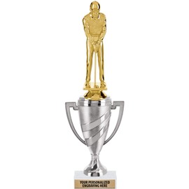 Crown Awards Golf Trophy, 10" Silver Cup Golf Putter Trophies with Engraving Included, 5 Pack Prime