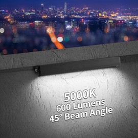 Kwinmyso 8-Packs 5W 12inch LED Hardscape Paver Lighting,12V AC/DC Low Voltage Retaining Wall Lights,Landscape Lighting,5000K Daylight White Outdoor Step Light,50,000 Hours Lifespan-Black