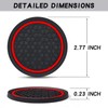 Auprite Car Cup Coasters, 2 Pack 2.77 Inch Universal Auto