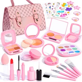 Play Makeup Set for Kids 3-5, Pretend Kids Fake Makeup Kit for Toddlers, Little Girl Make Up Kits 4-6, Fake Make up Toys for Birthday Unicorn Gift, Toys for 3 4 5 6 7 8 Year Old Girls