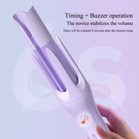 Winb Rizador De Pelo Automático, 4 Temperaturas Y 3 Temporizadores, Apagado Automático, Rizador Giratorio Antiescaldaduras (Blanco)