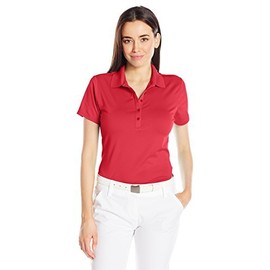 Callaway Women's Short Sleeve Opti-Dri Stretch Solid Polo, Salsa, Medium