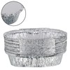 Aluminium Foil Oval Baking Tray with Paper Lid [200Pcs] Silver