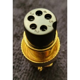 Unbranded/Generic Gold 5 Pin Ham & CB Radio MIC Microphone Connector Female Plug Solder Type