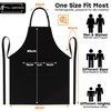 LEFUNDA® Waterproof Apron with 3 Pockets, Adjustable BBQ Apron with