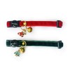 Cognatio Safety Quick Release Cat Collars,Double Velvet with Bell Available
