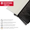 Gedotec Strip Brush Door Brush Door Seal, Black , 1000