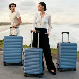 Waterproof Luxury PC+ABS 3 Pieces Trolley Suitcases Luggage Set Hard Shell Travel Suitcase Set with Silent Wheelscolor: White Brown