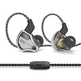 H HIFIHEAR CCZ BC02 Wired Earphones, Single DD Monitor, Wired Earphones, Single DD Monitor, Ergonomic Design, HIFI Sound Quality, 2 Pin, High Sound Insulation, Supports Recycling Cables, Compatible