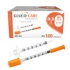 GLUCO-CARE 0.3 ml/cc Syringes 31G x 5/16’’ (8mm), Orange Cap,