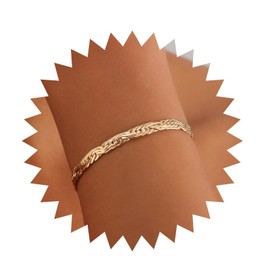 Dervivea Punk Bracelet Hammered Snake Chain Gold Chain Bangle Chunky Chain Bracelet Mesh Link Chain Bracelets Adjustable Herringbone Bracelet Hand Chain Jewelry for Women, Zinc