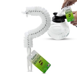 Tupkee Coffee Pot Cleaning Brush – Non Scratching, Long Lasting Bristles, Curved Coffee Decanter Cleaning Brush - Great for Offices and Restaurants