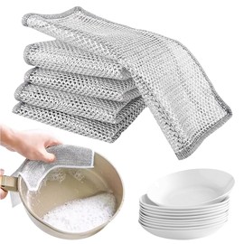 Rolin Roly Pack of 5 Multi-Purpose Dish Cloths for Wet and Dry Reusable Tea Towel Cleaning Cloth for Kitchen Utensils (5 Pieces)